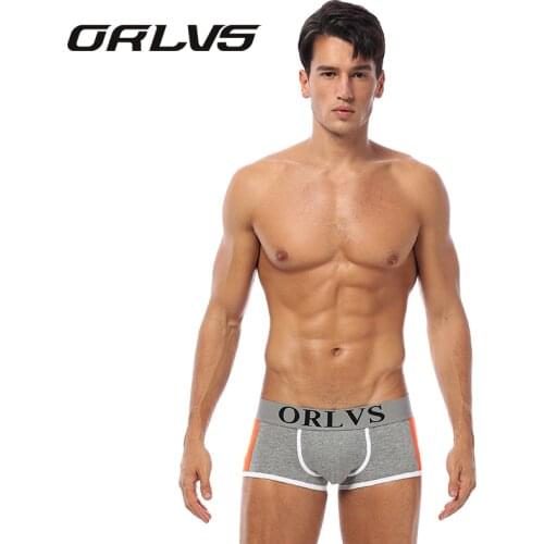 ORLVS Cotton Mens Boxers Sexy Underwear Shorts Male Panties Boxershorts Underpants Brand New Gay Jockstrap Calecon Homme Coton