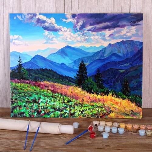 Landscape Before The Storm DIY Painting By Numbers Set Acrylic Paints 50*70 Painting On Canvas Loft Picture For Wholesale