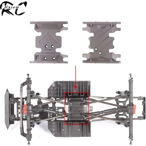 Aluminum Alloy AX10 Transmission Mount Base Gearbox Holder Skid Plates for 1/10 RC Crawler Axial SCX10 and SCX10 II Chassis