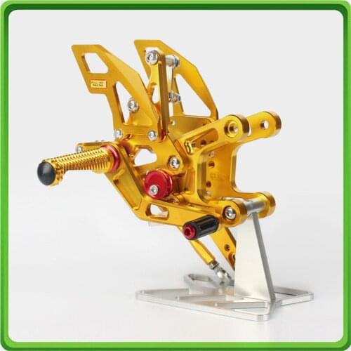 Motorcycle Adjustable Rearsets rear set sets footrest foot pegs pedal For Kawasaki Ninja ZX-10R ZX10R 2016 2017 2018 Gold