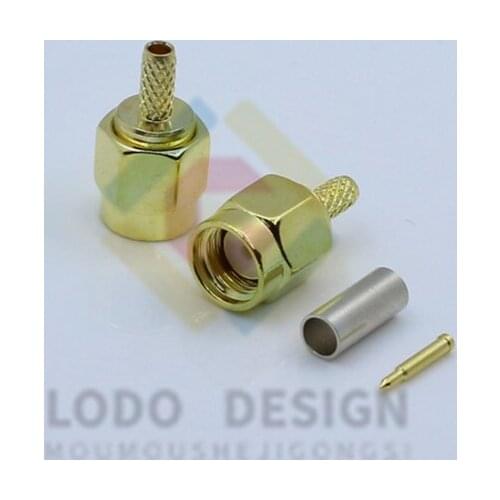 SMA-J-1.5 RF signal connector 50 ohms SMA male inner screw inner pin 2.5mm diameter cable connector