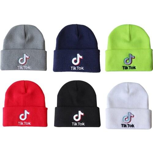 Embroidered Stretchy Beanie Hat Knitted Warm Watch Beanie Cap 100% acrylic Knitted beanies stretchy thick cute comfy Great Gift