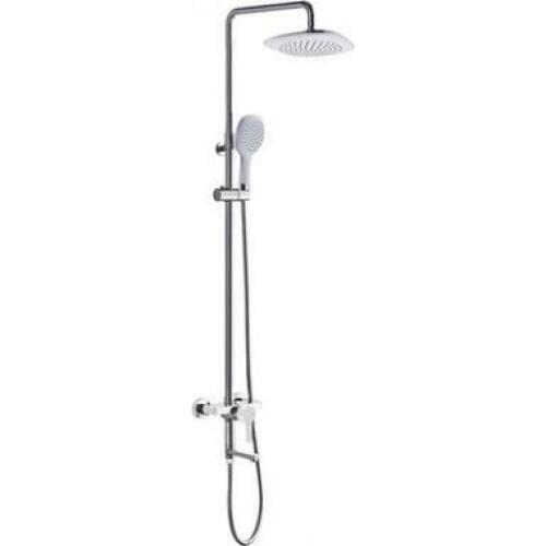 3 colours shower faucet shower head set, Bathroom shower faucet mixer wall mounted, Copper shower faucet stainless steel hoses