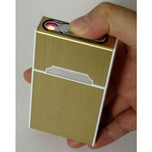 100PCS USB lighter cigarette case for 20 cigarettes with100mm length and 5mm diameter