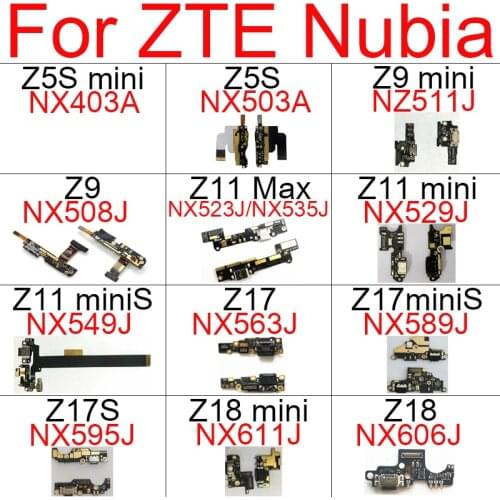 Genuine Usb Charger Jack Dock Board For ZTE Nubia Z17S NX595J Charging Plug Connector Board Replacement Parts