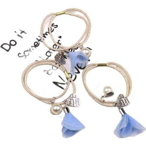 10PCS/LOT Creative Shell Flower Elastic Hair Bands For Girl Headband Scrunchy Korean Fashion Kids Hair Accessories For Women