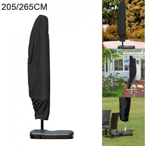 205cm / 265cm 210D Oxford Fabric Dustproof Waterproof Garden Cantilever Parasol Umbrella Cover for 7 -13 Inches Banana Umbrella