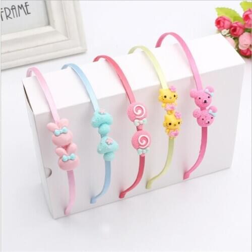 5Pcs/Lot Korean Style Cartoon Animal Hairband Clothing Hair Accessories Hoop Plastic Headband Cute Headdress Girls Rims Headband
