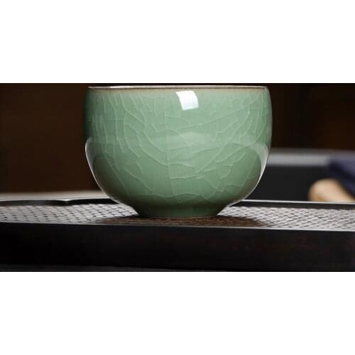 6PCS SETLongquan Celadon Master Mug Individual Cup Tea Set Accessories Ceramic Household Living Room Kung-Fu Porcelain Teaware