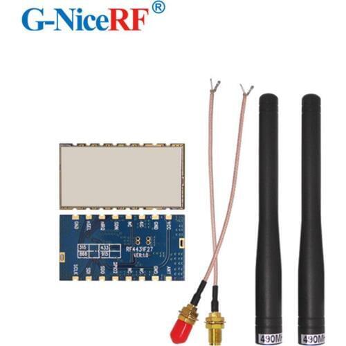 Free Shipping 2pcs RF4432F27 500mW FSK/GFSK/OOK Modulation 3km Embedded Anti-interference 868MHz Wireless Module