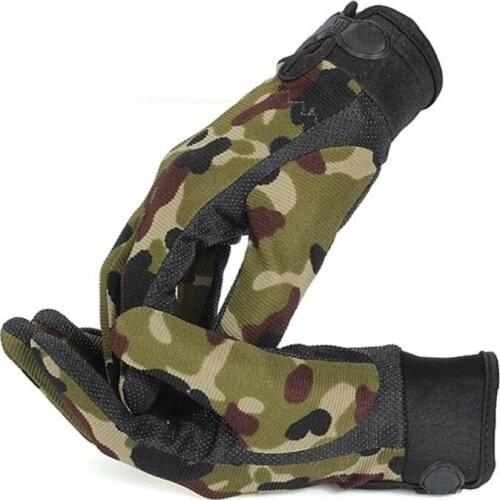 Men Outdoor Sports Half Gloves Camouflage Military Tactical Army Shooting Summer Bicycle Fitness Shockproof Fingerless Gloves