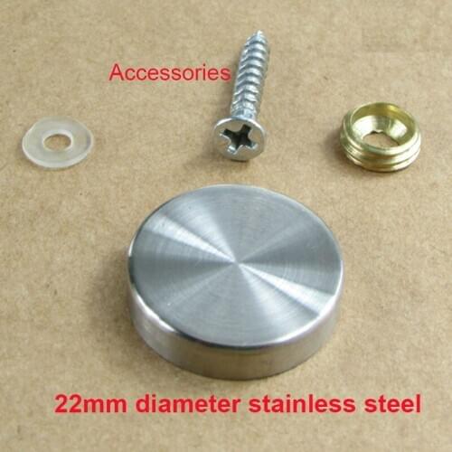 1100pcs 22mm Diameter Stainless Steel Grommets Screw Covers Caps Fixture for Mirrors