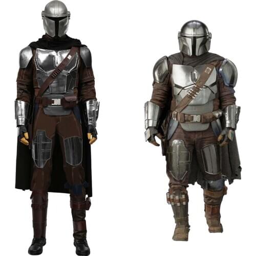 Star Cosplay Costume Din Djarin Cosplay Mask Outfits Cloak Halloween Carnival Costume Suit Adult