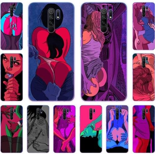 Sexy lady Red Lips Girl Silicone Soft TPU Phone Case For Xiaomi Redmi Note 10 8 9 Pro Max 9T 9s 7 9A 9C 8T 7a 6 6A S2 K20 Cover
