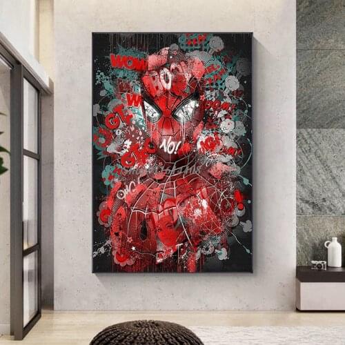 Marvel Superhero Anime Spiderman Canvas Painting Print Avengers Wall Art Picture Home Decoration Living Room Wall Posters Decor