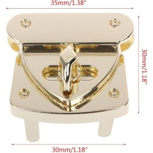 New Metal Clasp Turn Lock Twist Locks DIY Leather Handbag Bag Hardware Accessories E56C
