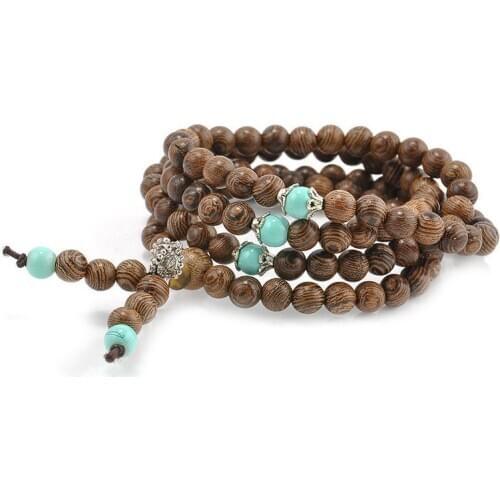 NEW 108 Sandalwood Buddhist Buddha Meditation Prayer Bead Mala Bracelet Necklace