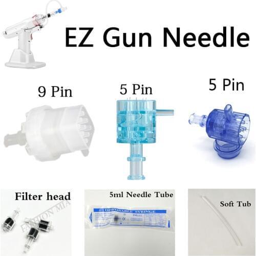 Wholesale 5 Needles Tip Negative Pressure Cartridge For EZ Vacuum Mesotherapy Meso Gun water mesotherapy gun beauty accessories