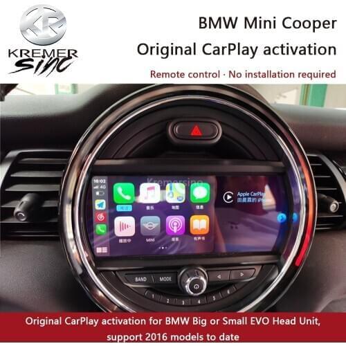 Original CarPlay Activation For BMW Mini Cooper Big or Small EVO Head Unit 16 to Date