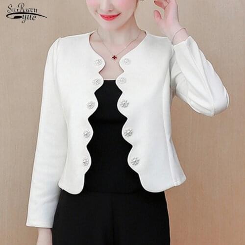 Autumn Long Sleeve Jacket Women Coats and Jackets Women Womens Jackets 2021 3XL 4XL Women Jacket Coat Women White Black 16822