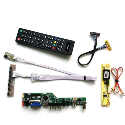 Fit LP171WP3/LP171WP6 1440*900 VGA+Audio+USB+Remote LVDS 30-Pin 17.1" laptops panel 2-CCFL LCD screen controller board kit