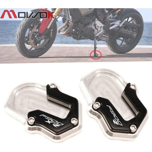For BMW F900XR F900R 2020 2021 Motorcycle High Quality CNC Foot Side Stand Pad Plate Kickstand Enlarger Support Extension