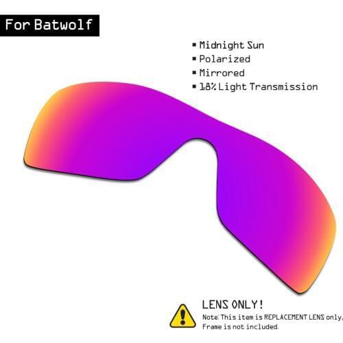 SmartVLT Polarized Sunglasses Replacement Lenses for Oakley Batwolf - Midnight Sun