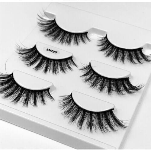 New 6 pairs/2boxs natural false eyelashes fake lashes long makeup 3d mink lashes extension eyelash mink eyelashes for beauty 20