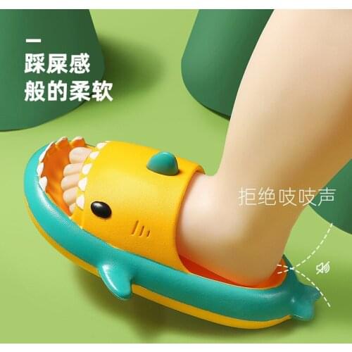 Three-dimensional 2 color shark EVA sandals children slippers summer household baby non-slip soft bottom baby slippers