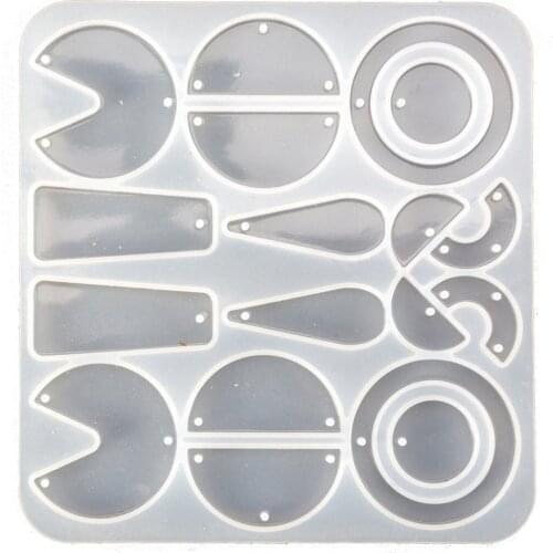 Silicone Geometric Shape Decoration Craft Silicone Mold For Earring Pendant Creative Keychain Mold Crystal Epoxy Resin Mold