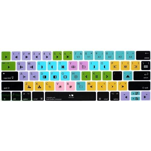 Avid Media Composer Shortcut Silicone Keyboard Cover Keypad SKin for Macbook Pro 13" 15" Newest 2017/2016 with Touch Bar