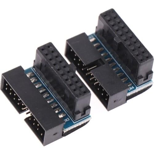 USB 3.0 20pin Male to Female Extension Adapter Angled 90 Degree for Motherboard Mainboard Connector Socket