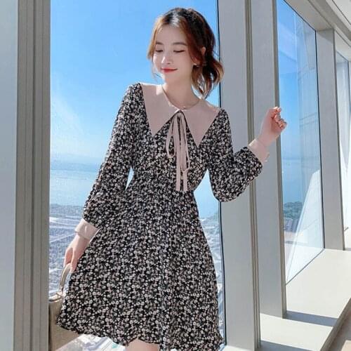 2021 Spring and Summer Design Dresses Sexy Floral Dress Boho Beach Dress Long Sleeve A Line Dresses Sweet Style Party Club Wear