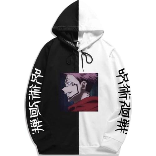 Japan summer Anime Jujutsu Kaisen Hoodies Sweatshirts Men Sweatshirt Print Hoodie Double Color Pullover Sweatshirt Thin Clothing