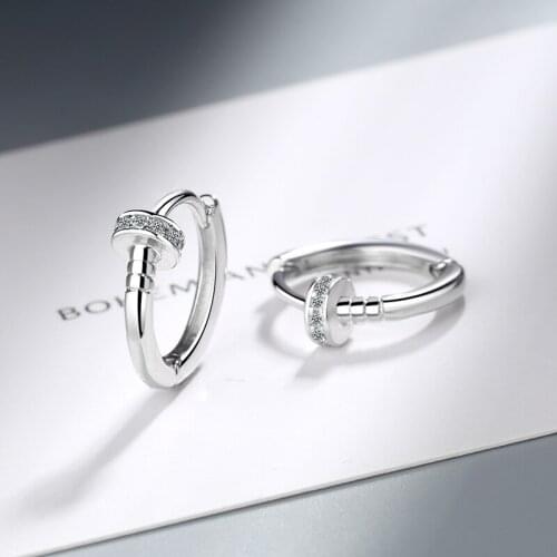 Womens Fashion Lovely Simple Hoop Earrings Crystal Small Huggies Golden/White Tiny Hoops Charming Earring Piercing Jewelry Gift