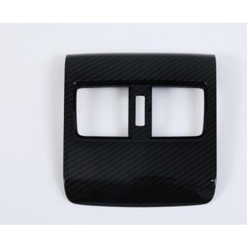 For Honda Accord 2018 1PC Carbon Fiber ABS Chrome Car Rear Armrests Air Conditioner Outlet Cover Trim Car Styling Accessories