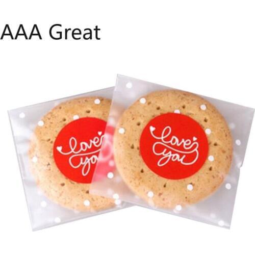 100pcs Transparent Self Adhesive Seal Bags OPP Plastic Cellophane Bags Gifts Candy Bag & Pouch Jewelry Packaging Bag