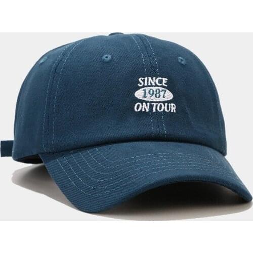 1987 Letter Embroidery Cotton Baseball Cap Adjustable Snapback Hats for Men and Women 244