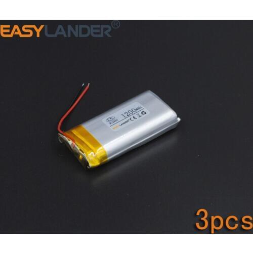 3pcs/Lot 3.7V 1200mAh Rechargeable li Polymer Li-ion Battery For bluetooth headset mp3 speaker recorder wristband 902450 092450