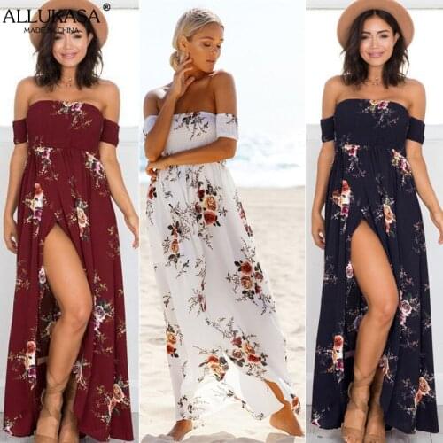 Allukasa Off-the-shoulder Summer Dresses
