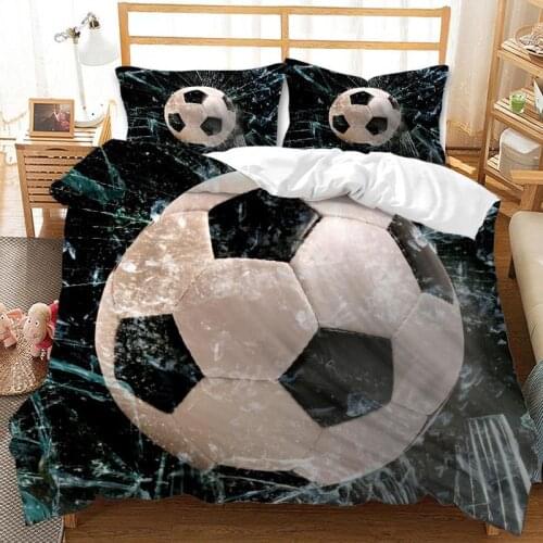 Sports Football 3D Digital Printing Thickened Duvet Cover Home Textiles Enlarged Duvet Cover Bedding Can Be Customized Bed Set