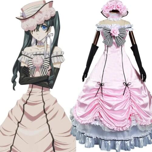 Anime Black Butler Ciel Phantomhive Cosplay Costume Dress Outfits Halloween Carnival Suit