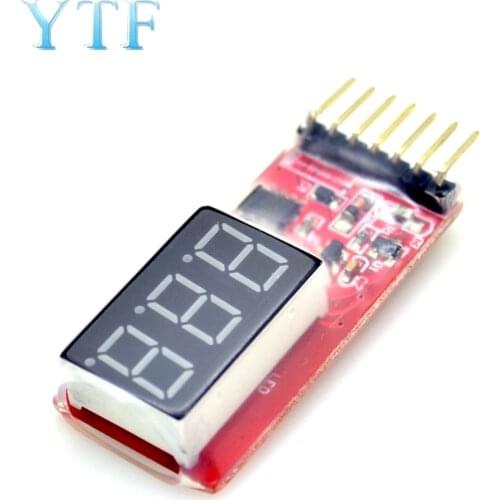 Red voltmeter monitor power display digital DC voltage monitor 2S-6S lithium batteries necessary