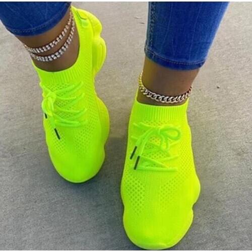 Autumn Sneakers Womens Mesh Flats Shoes Woman Lace Up Breathable Casual Female Shoe Comfort Candy Color Solid Ladies