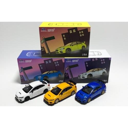 Diecast 1:64 Scale Subaru WRX STI Alloy Best Model Cars Simulation Static Display Adult Collection Mini Toy Gift Boys