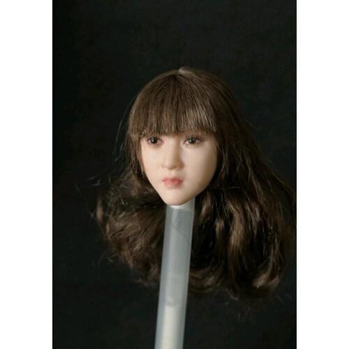 1/6 Scale White Skin Sweet Little Girl Head Carving Head Model Fit For 12" Female Action Figure Doll