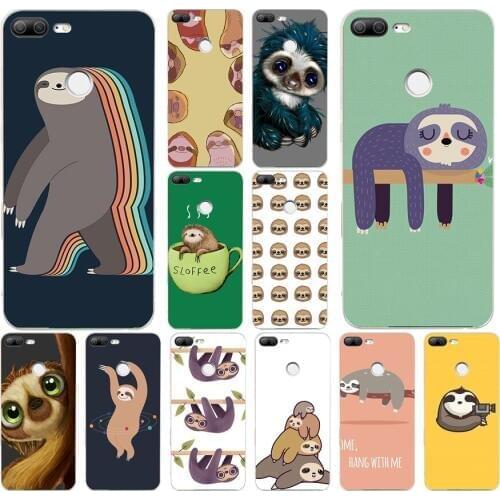 073FG Cute cartoon creature sloth gift Soft Silicone Tpu Cover phone Case for huawei Honor 9 10 20 Lite Pro