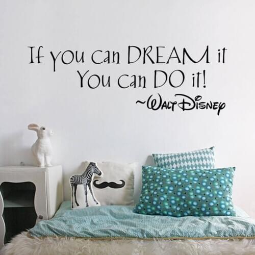 Dream Wall Sticker if you can dream you can do Removable Art Mural Home Room livingroom Decal Transfer Vintage Decor Quote Art