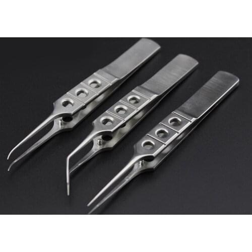 Ophthalmology Microsurgery Tweezers Fat Tweezers Stainless Steel Double Eyelid Plastic Surgery Instruments Tweezers Platform Wit