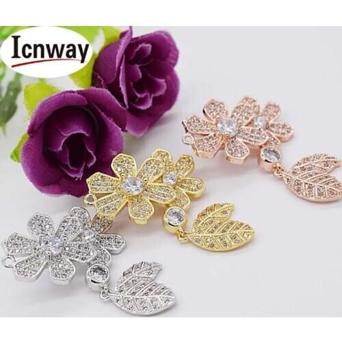 Wholesale Rhinestone inlay silver Plated toggle clip 3.8*2.6mm For DIY bracelet necklace Free shipping icnway